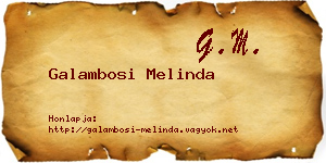 Galambosi Melinda névjegykártya
