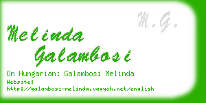 melinda galambosi business card